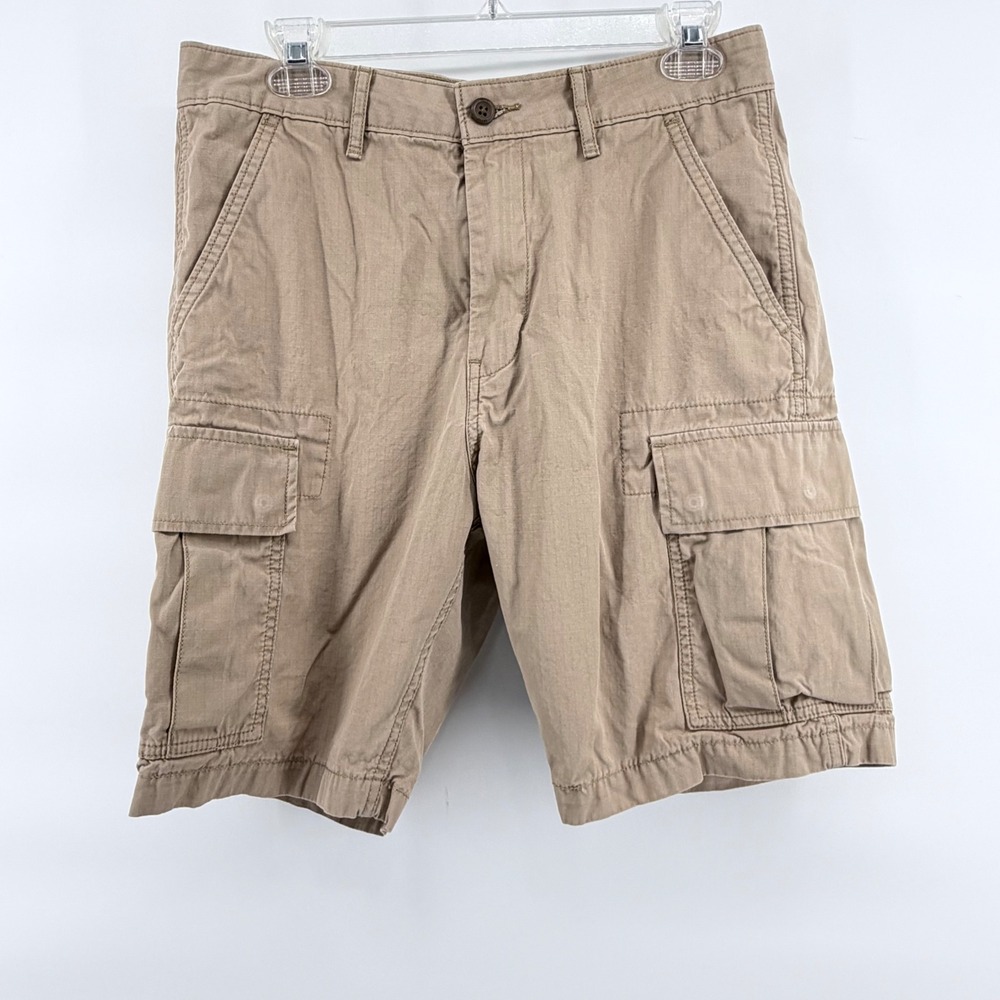Levi's Mens Carrier Cargo Shorts W30 Tan Beige Ripstop Cotton Casual 23251-0009